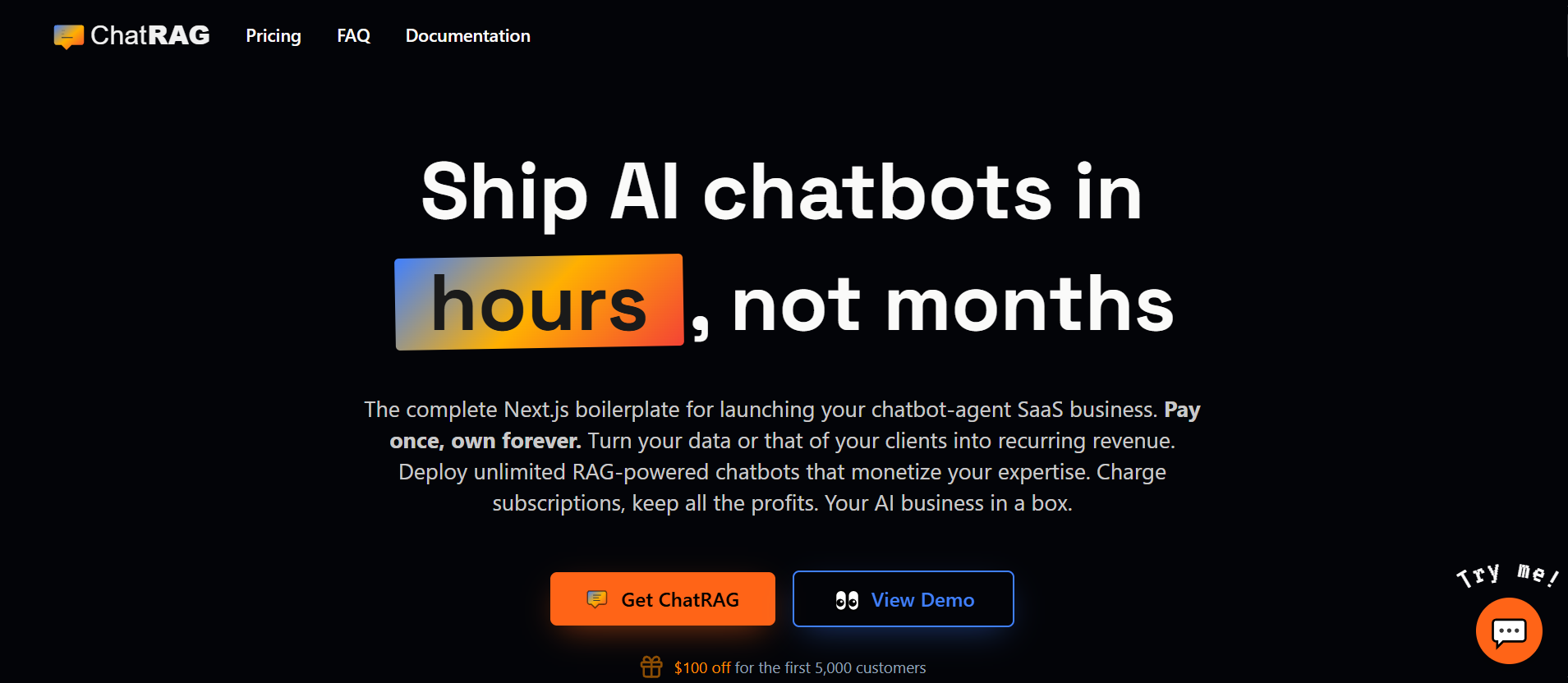 ChatRAG Review: The "Pay Once, Own Forever" AI Chatbot Boilerplate for Entrepreneurs
