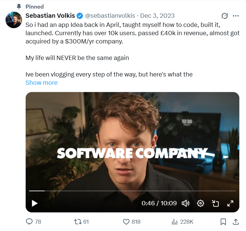 Sebastian Volkis - CodeSpring founder and SaaS entrepreneur