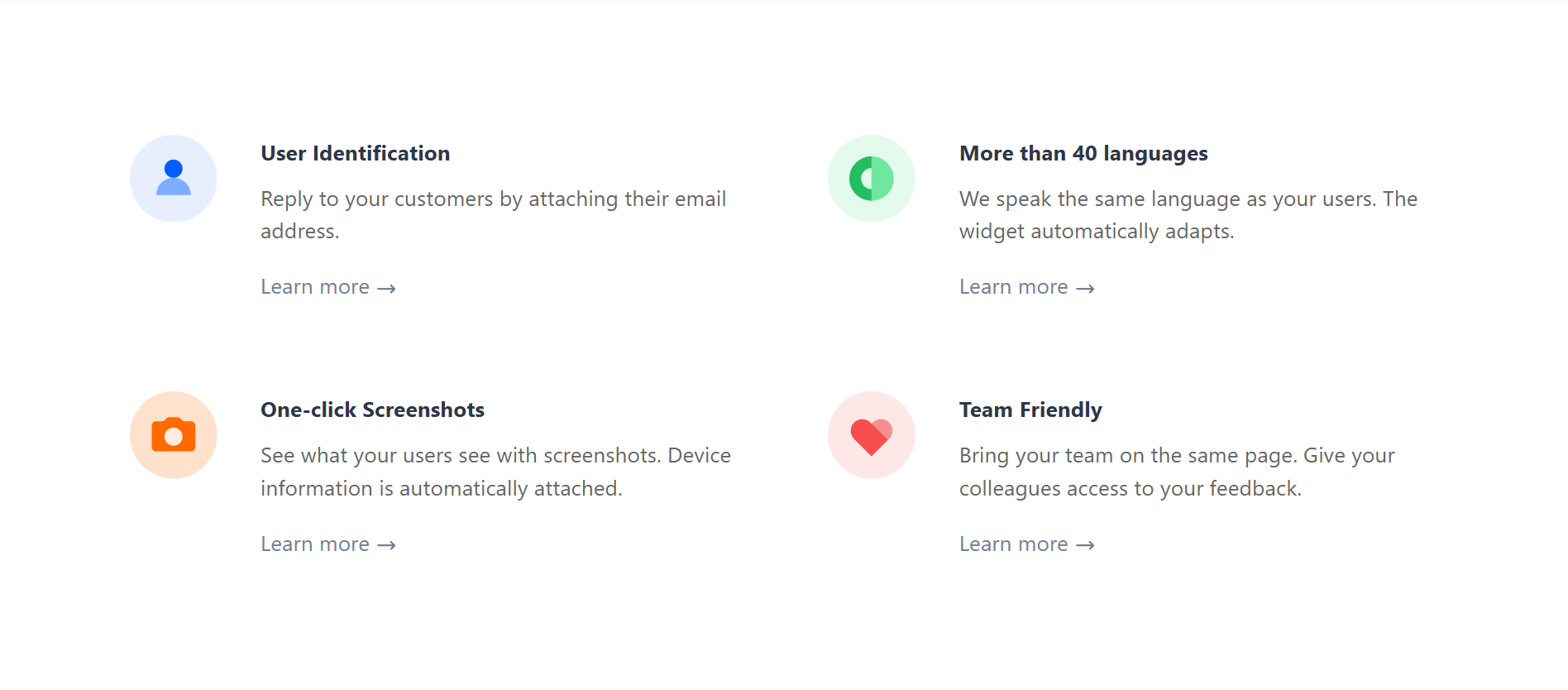 Feedback Fish Key Features