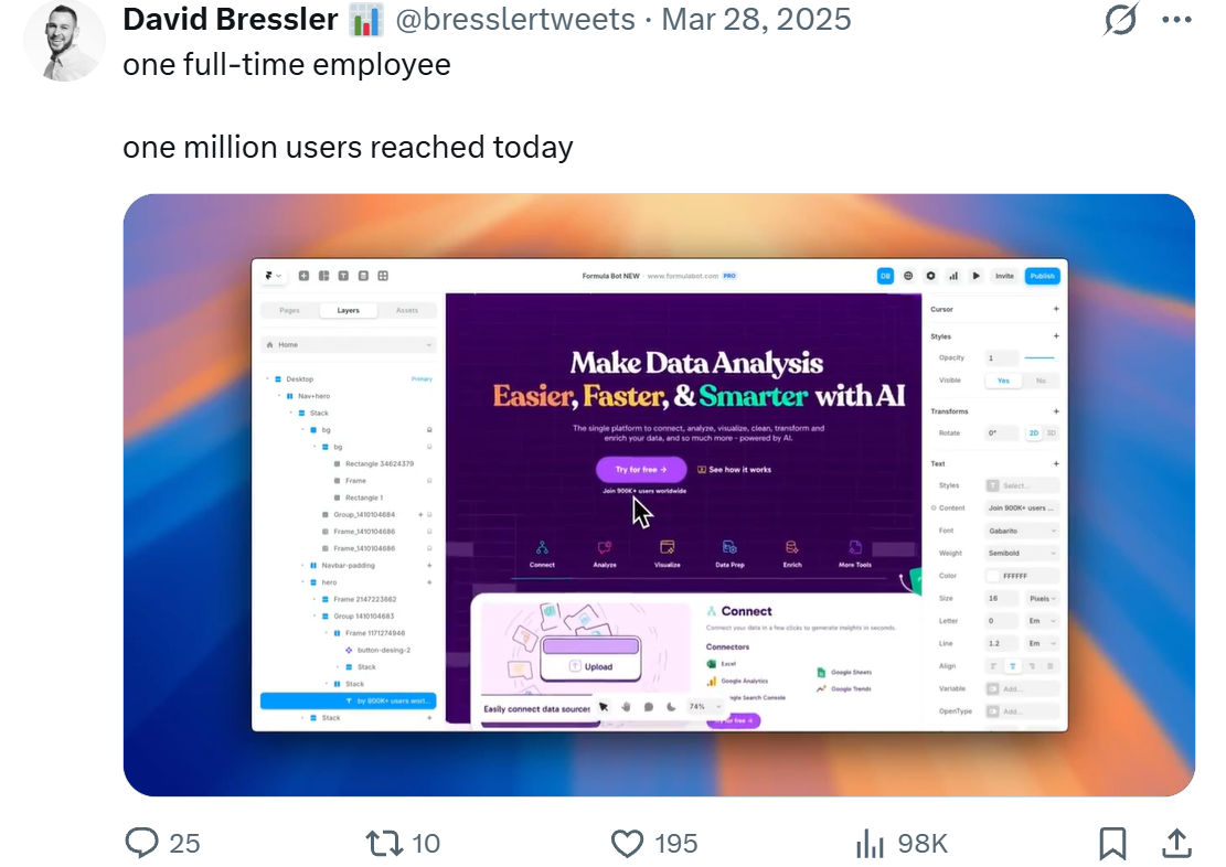 Formula Bot Founder - David Bressler