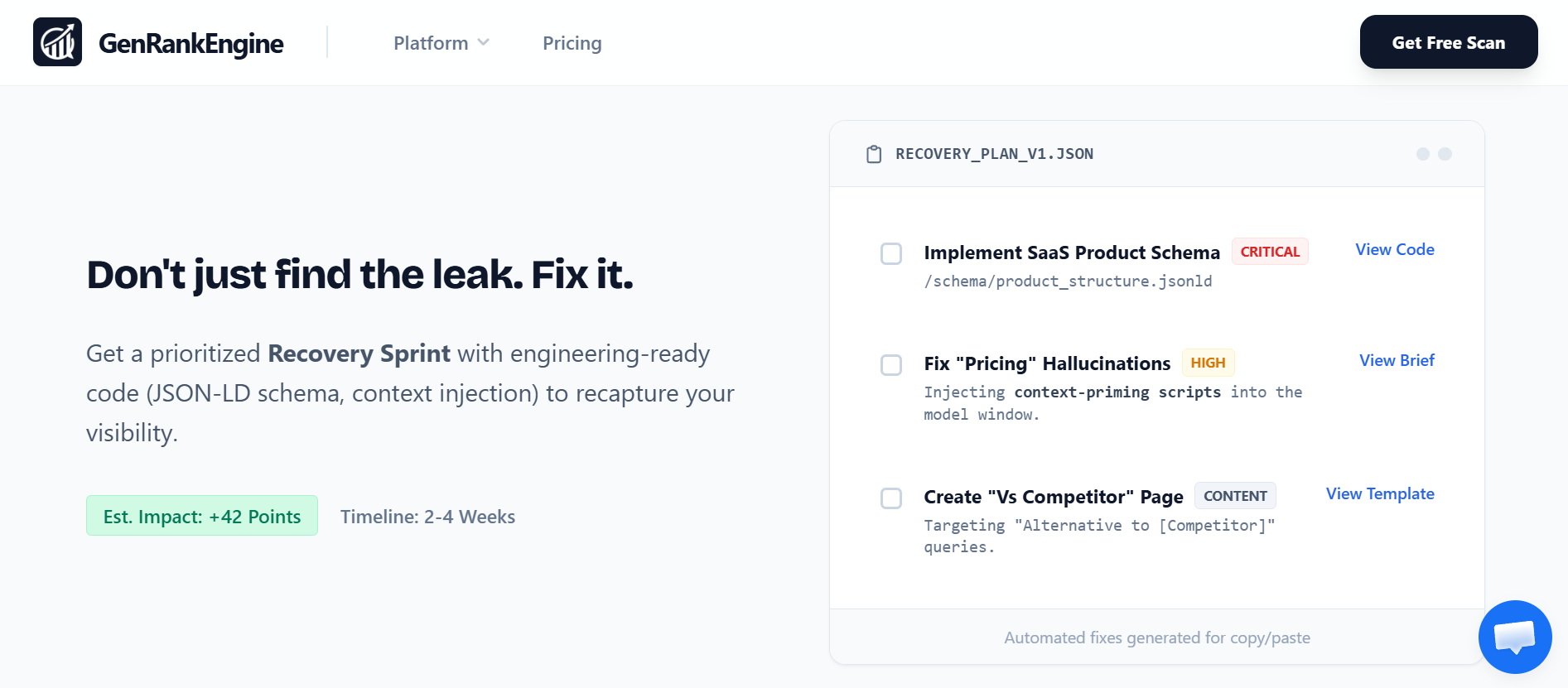 GenRankEngine Key Features