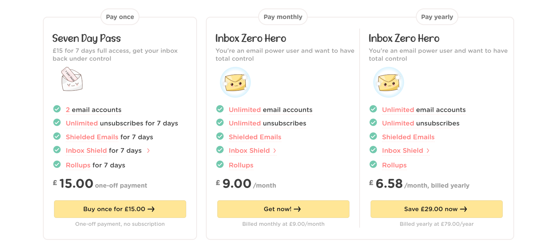 Leave Me Alone Pricing Plans