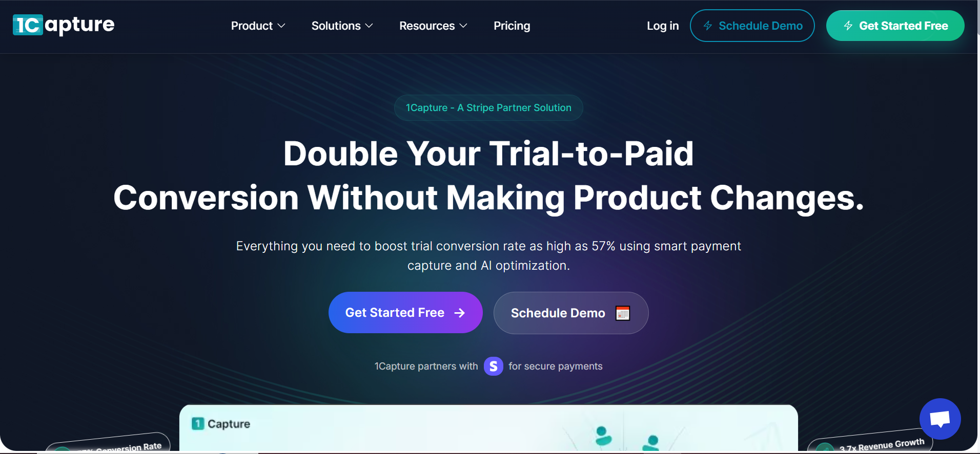 1Capture CTA - Protect your SaaS revenue with dispute protection