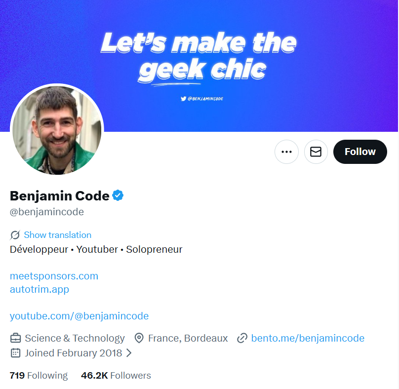 MeetSponsors founder Benjamin Crouzier (Benjamin Code)