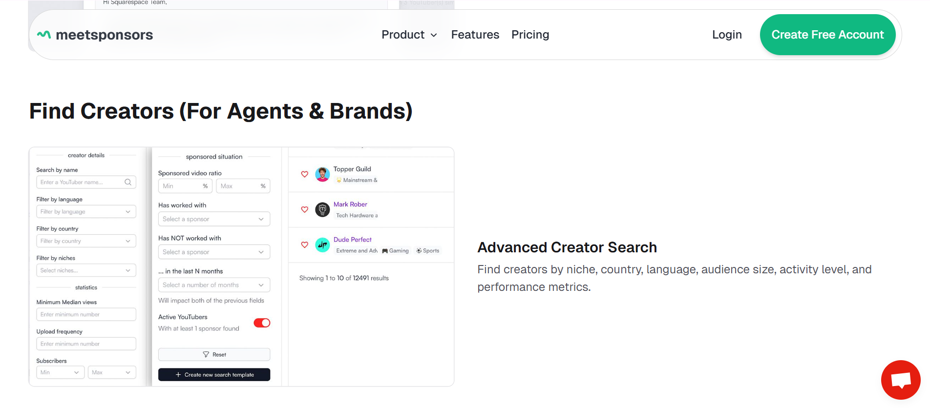 MeetSponsors key features overview