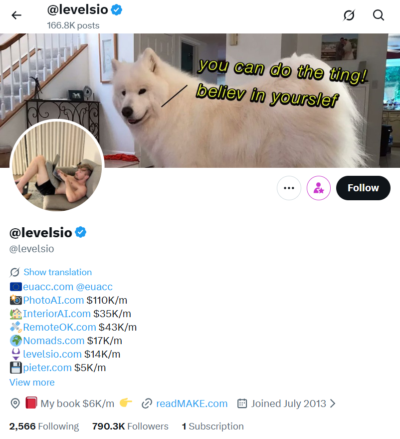 Pieter Levels - Nomads.com founder and indie hacker