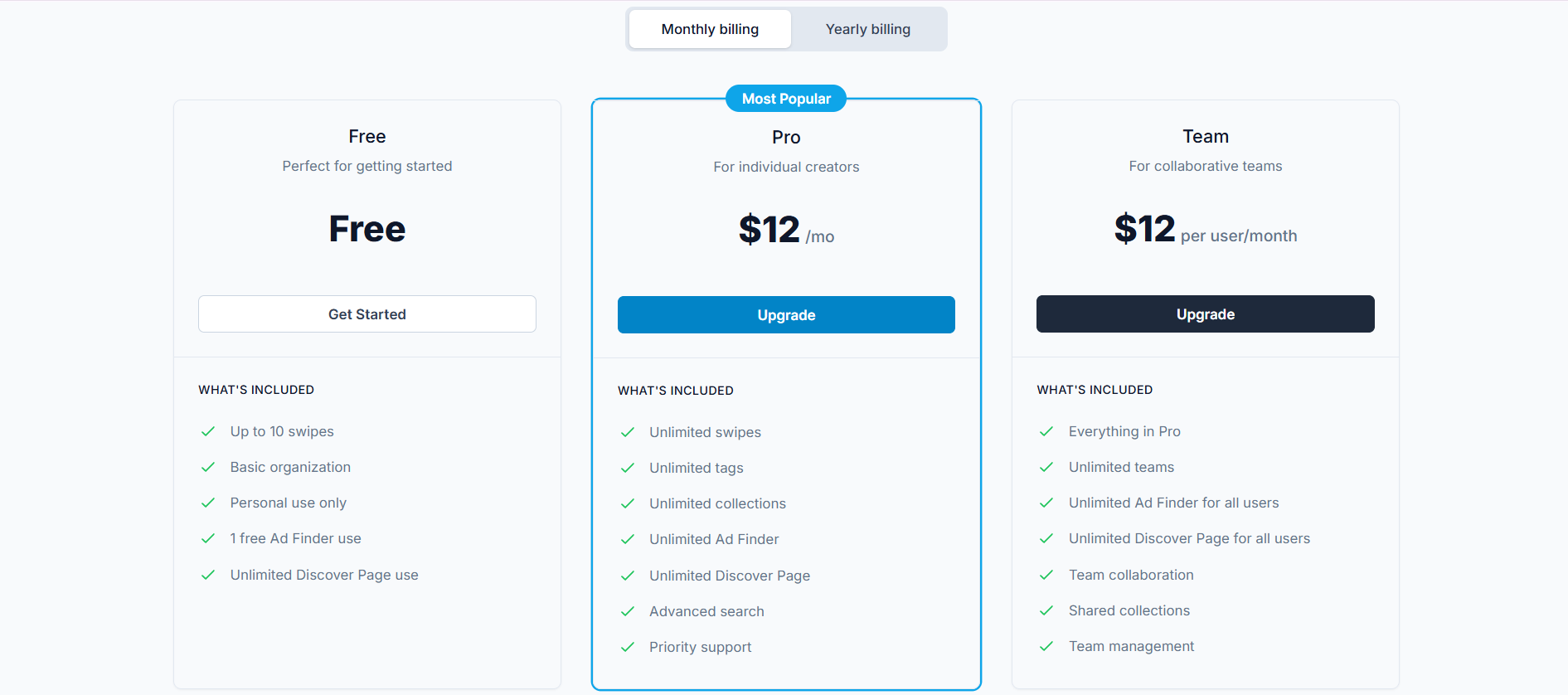 SwipeWell Pricing