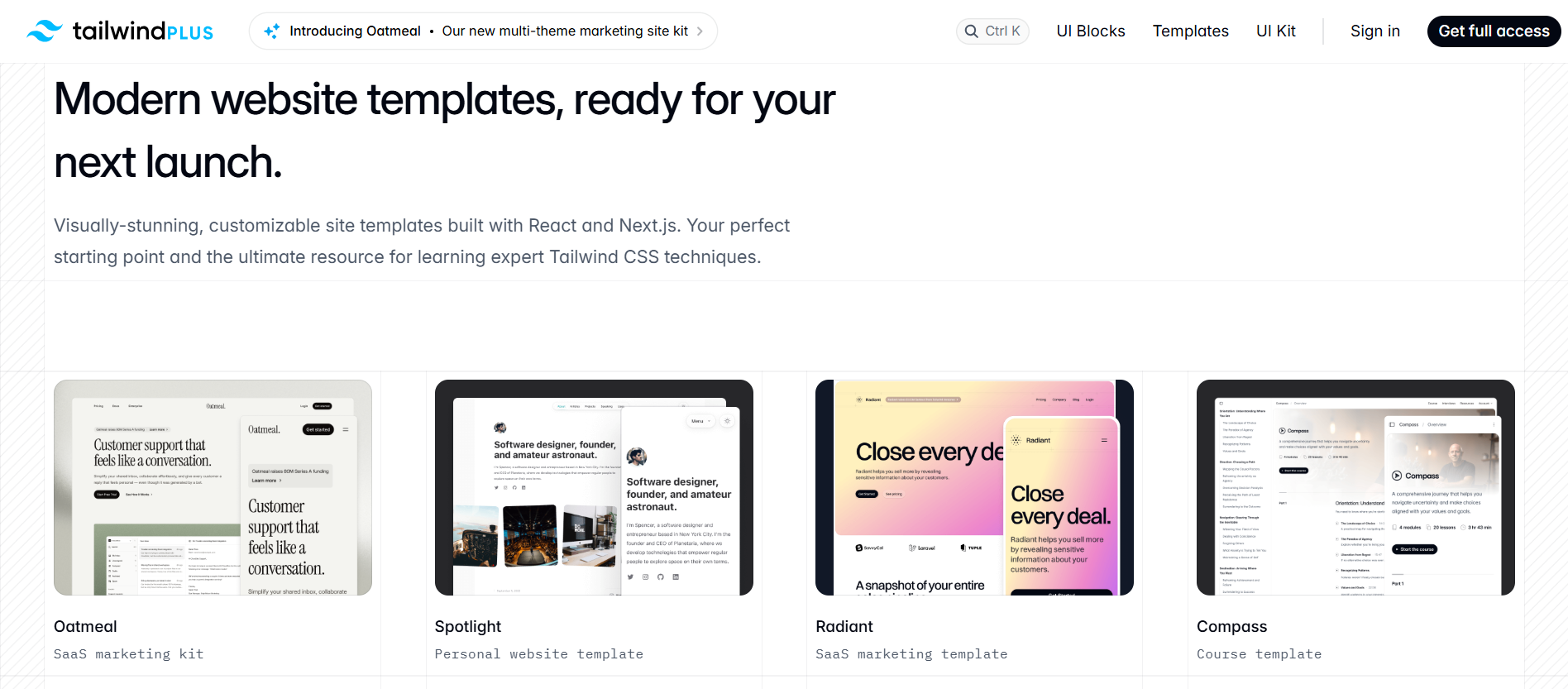 Tailwind Plus key features overview