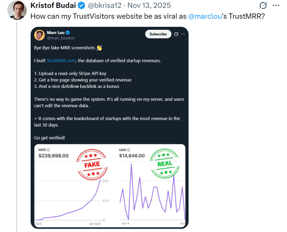 Kristof Budai - TrustVisitors founder and indie hacker