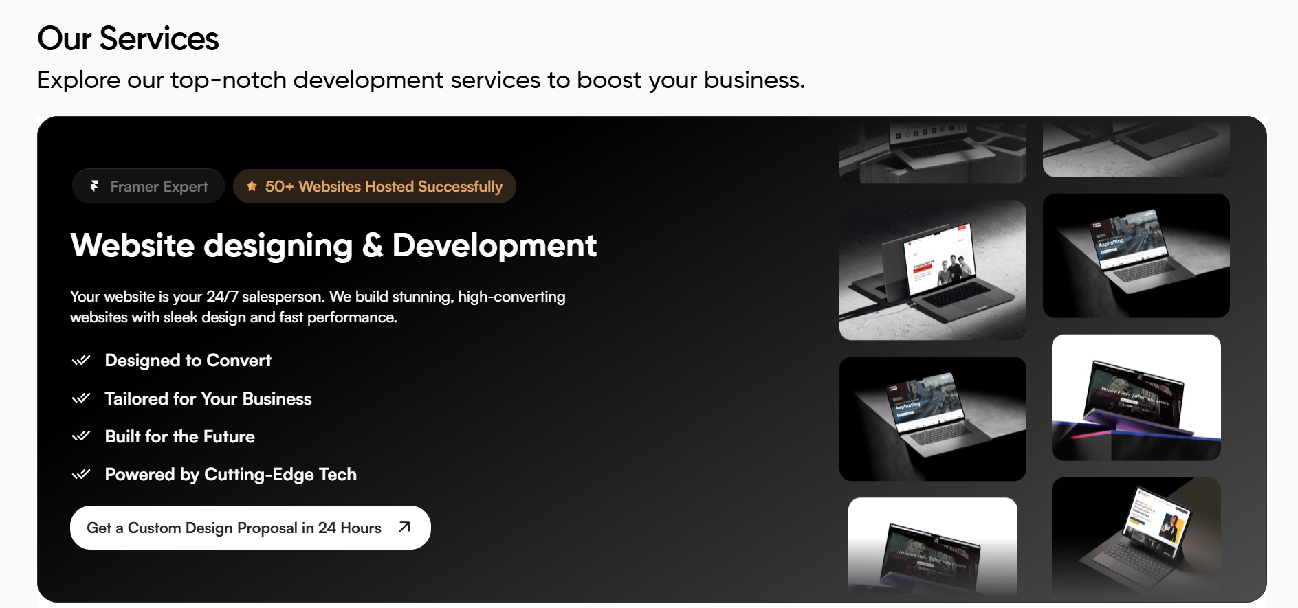 UIXANO Features - High-conversion design, AI automation, and digital fitness test