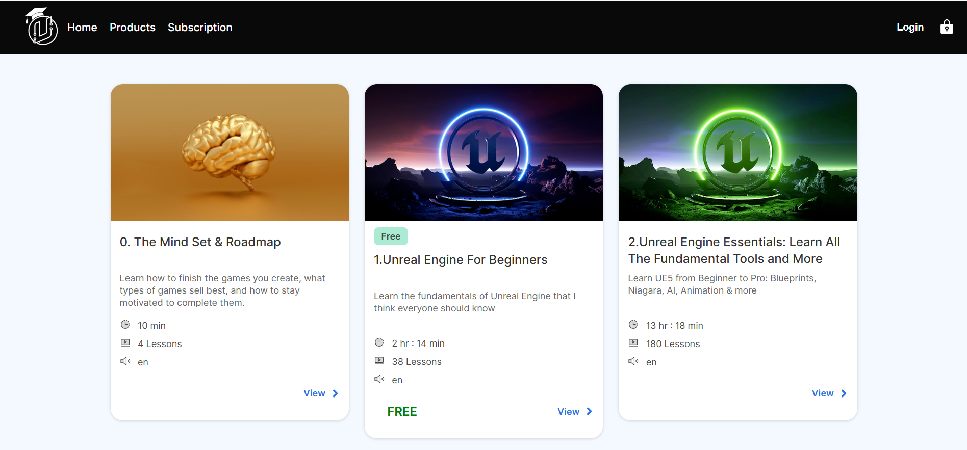 UnrealUniversity Pricing - Free tier and premium course options