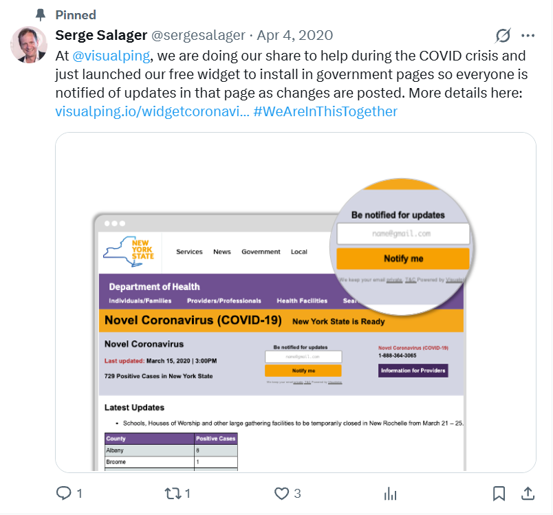 Visualping Founder - Serge Salager